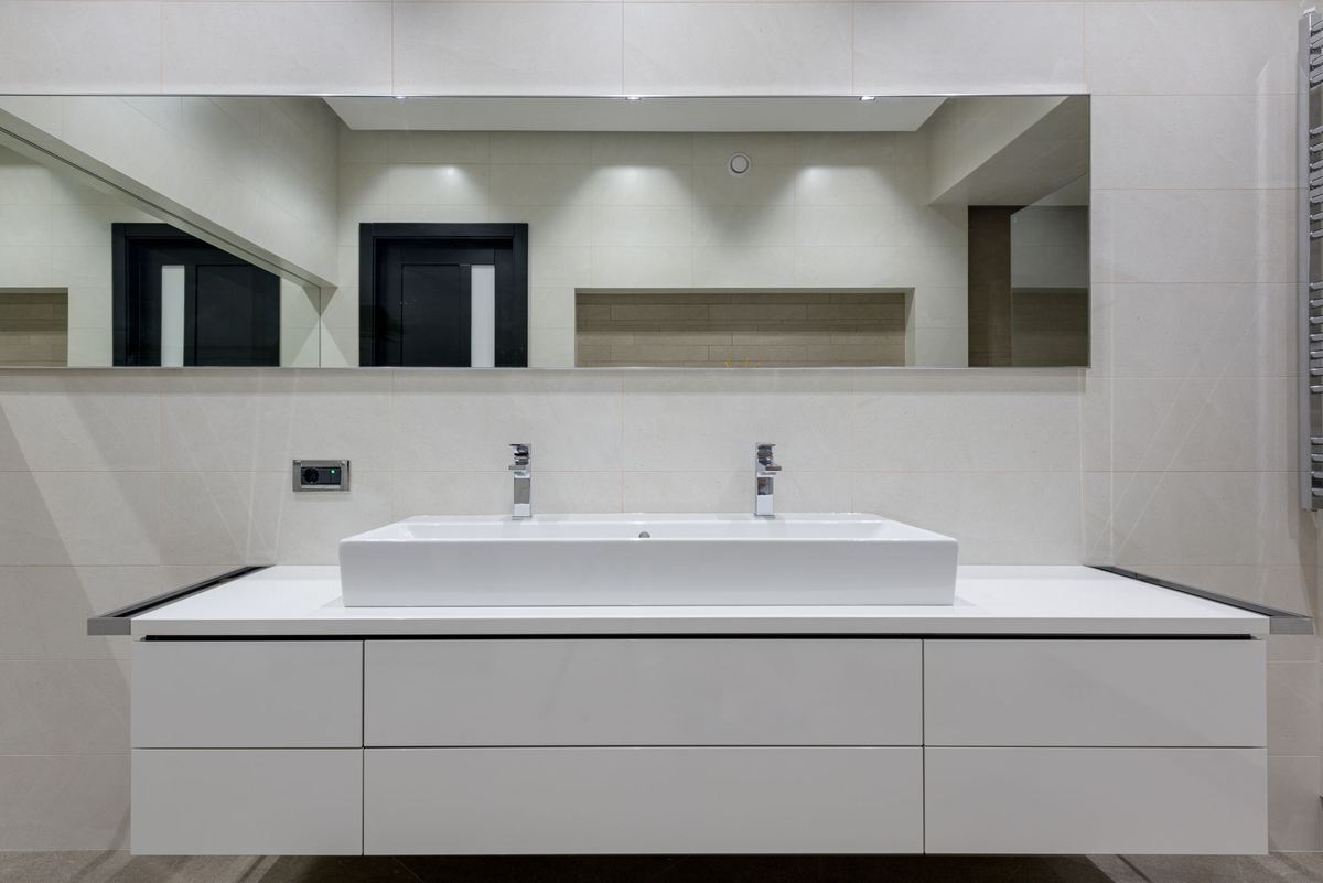 Double vanity rough-in in Paradise Valley