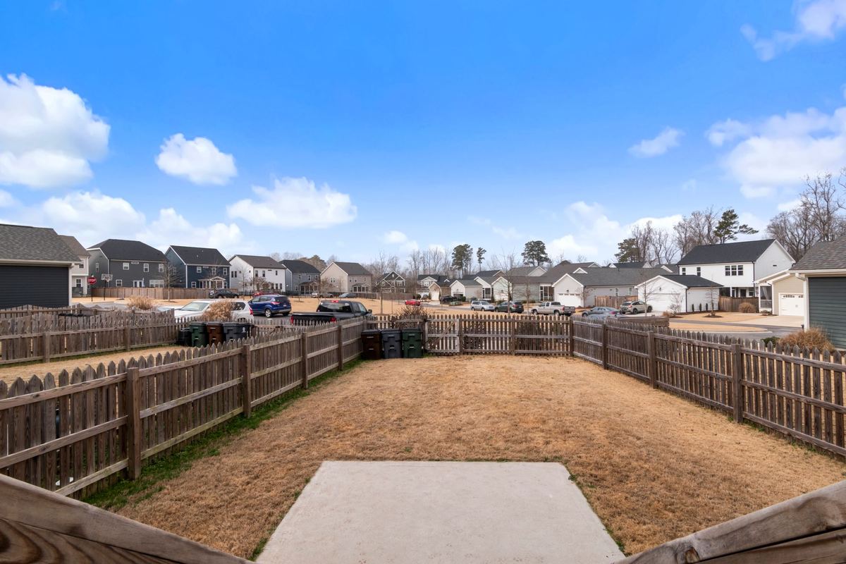 Subdivision back yards in Fishers